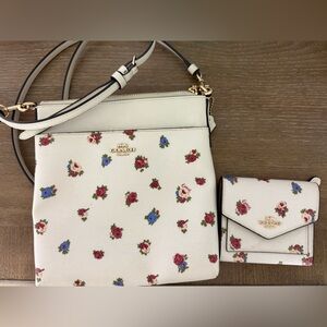 Coach Floral Crossbody Bag and wallet